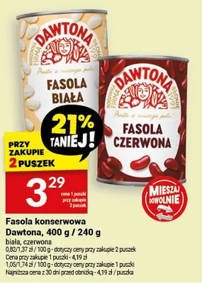 Fasola konserwowa biała Dawtona promocja w Twój Market