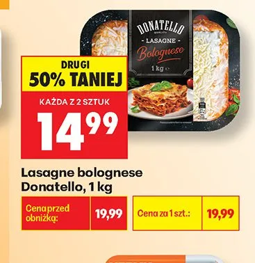 Lasagne bolognese Donatello promocja w Biedronka