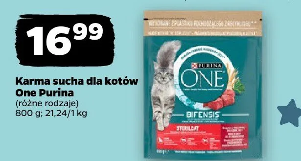 Karma sucha dla kotów różne rodzaje promocja w Netto