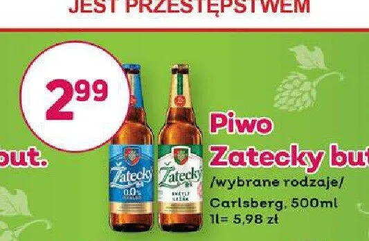 Piwo bezalkoholowe Zatecky promocja w Bliski