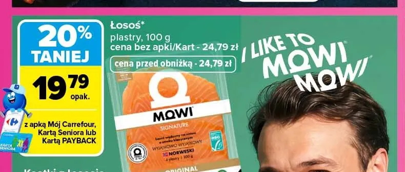 Łosoś plastry Mowi promocja w Carrefour
