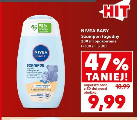 Szampon łagodny Nivea Baby promocja w Kaufland