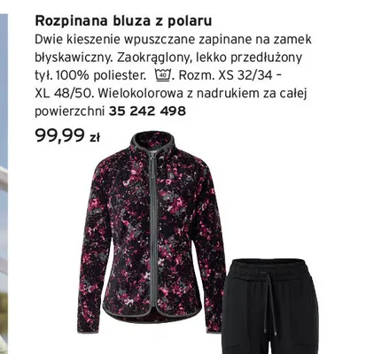 Rozpinana bluza z polaru promocja w Tchibo