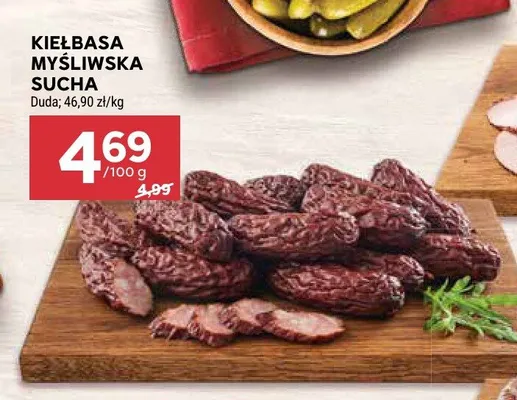 Kiełbasa myśliwska sucha promocja w Stokrotka