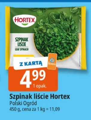 Szpinak liście polski ogród promocja w Leclerc
