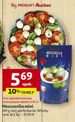 Mozzarella mini promocja w Auchan