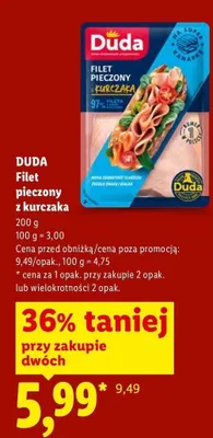 Filet pieczony z kurczaka Duda promocja w Lidl