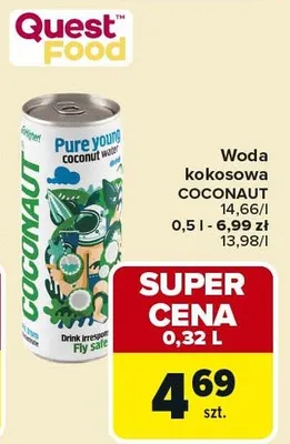 Woda kokosowa coconaut promocja w Carrefour