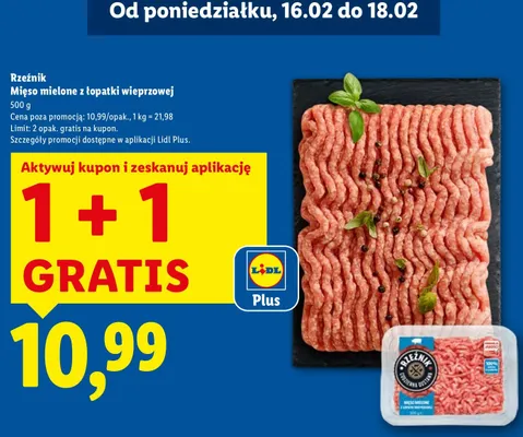 Mięso mielone z łopatki wieprzowej promocja w Lidl