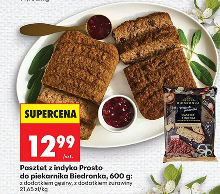 Pasztet z indyka Prosto do piekarnika promocja w Biedronka