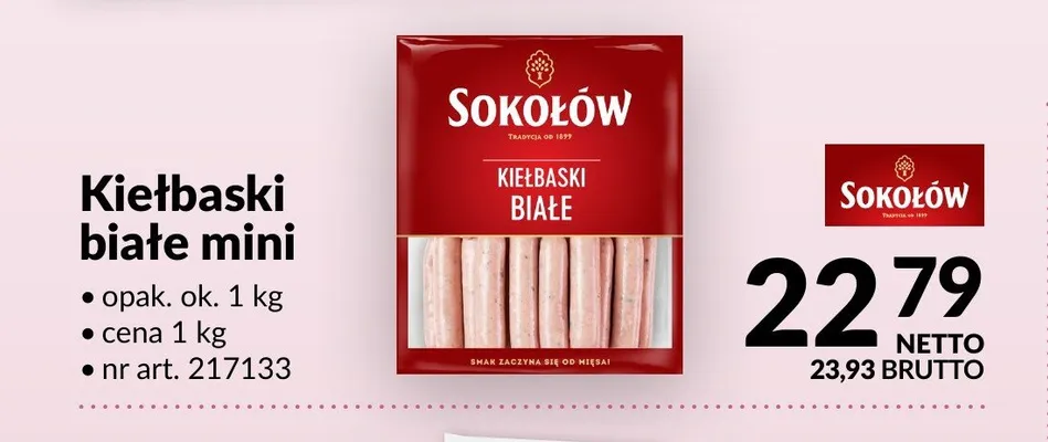 Kiełbaski białe mini Sokołów promocja w Makro
