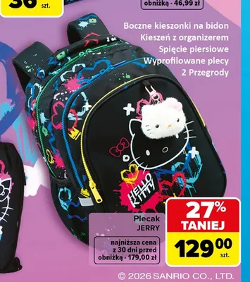 Plecak CoolPack Jerry Hello Kitty promocja w Carrefour