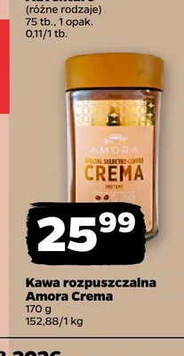 Kawa rozpuszczalna Amora Crema promocja w Netto