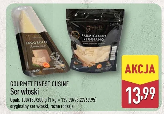 Ser włoski oryginalny ser włoski, różne rodzaje promocja w Aldi
