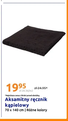 Aksamitny ręcznik kąpielowy promocja w Action