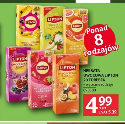Herbata owocowa Lipton promocja w Selgros