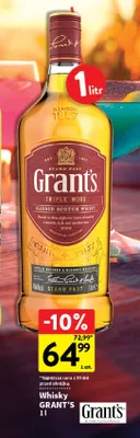 Whisky Grant's Triple Wood promocja w Intermarche