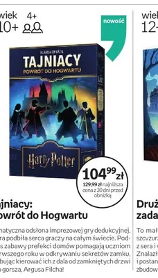 Gra planszowa Tajniacy: Powrót do Hogwartu promocja w Dzień Dziecka
