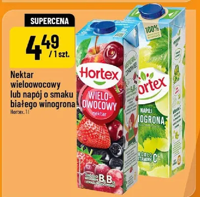 Nektar wieloowocowy lub napój z soków białego winogrona promocja w POLOmarket