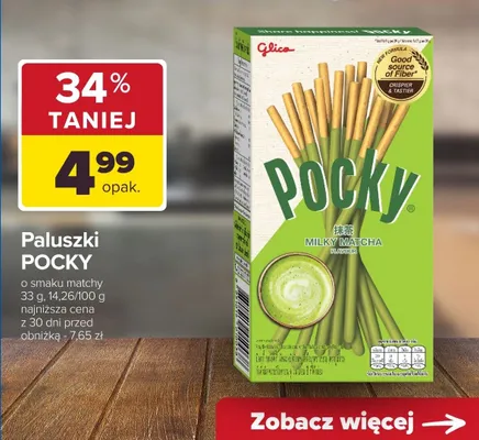 Paluszki Pocky o smaku matchy promocja w Carrefour