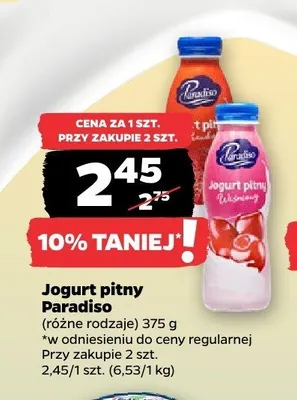 Jogurt pitny Paradiso promocja w Netto
