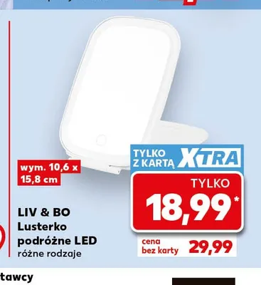 Lusterko podróżne LED Liv & Bo promocja w Kaufland