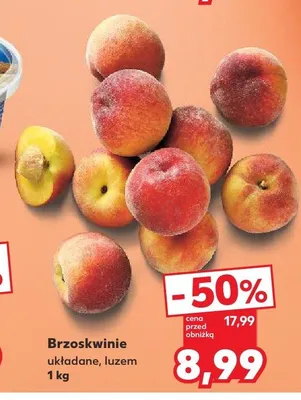 Brzoskwinie układane luzem promocja w Kaufland