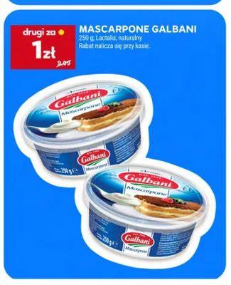 Mascarpone naturalny Galbani promocja w Stokrotka