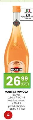 Wino musujące Martini Mimosa pomarańczowe słodkie promocja w Twój Market