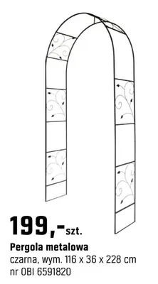 Pergola metalowa czarna promocja w OBI
