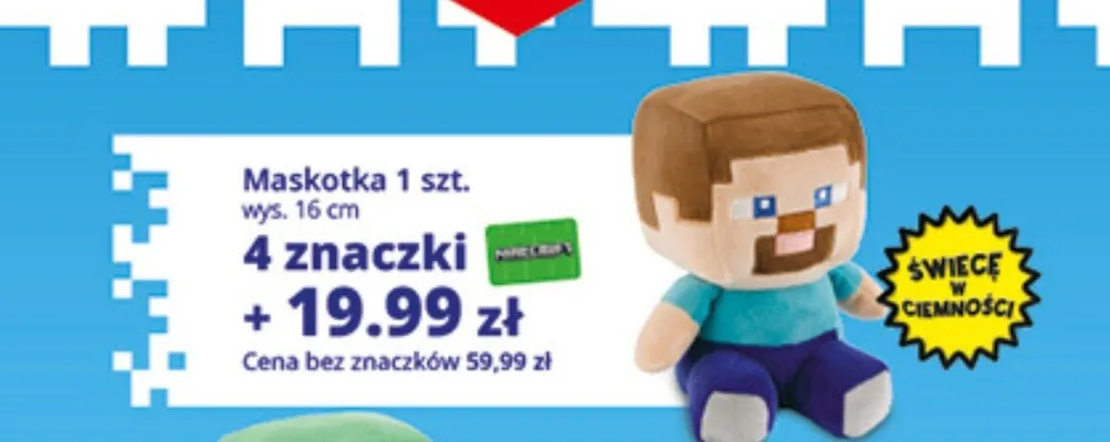 Maskotka Minecraft Steve promocja w Auchan