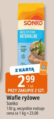 Wafle ryżowe naturalne Sonko promocja w Leclerc