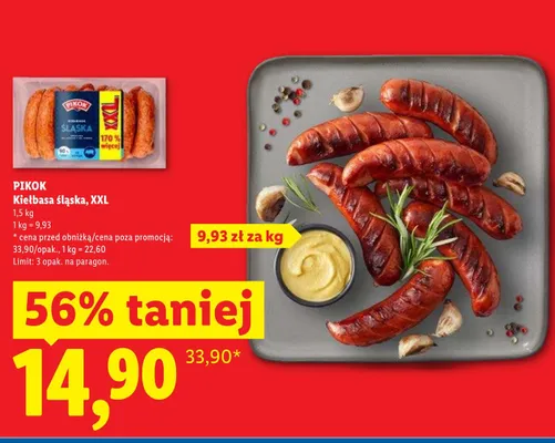Kiełbasa śląska XXL promocja w Lidl