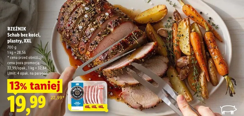Schab bez kości plastry XXL Rzeźnik promocja w Lidl