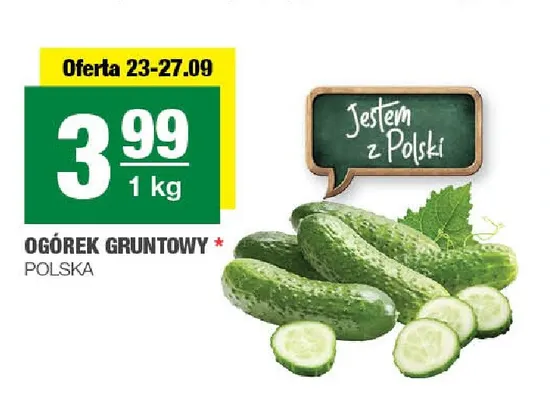 Ogórki gruntowe polskie promocja w SPAR