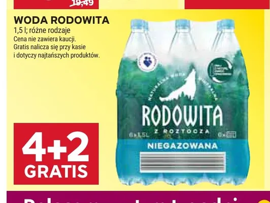 Woda Rodowita promocja w Stokrotka