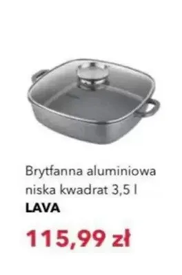 Brytfanna aluminiowa niska kwadrat Lava 3,5 l promocja w Nela