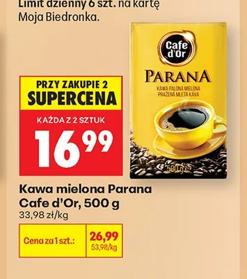 Kawa mielona Parana Cafe d'Or promocja w Biedronka