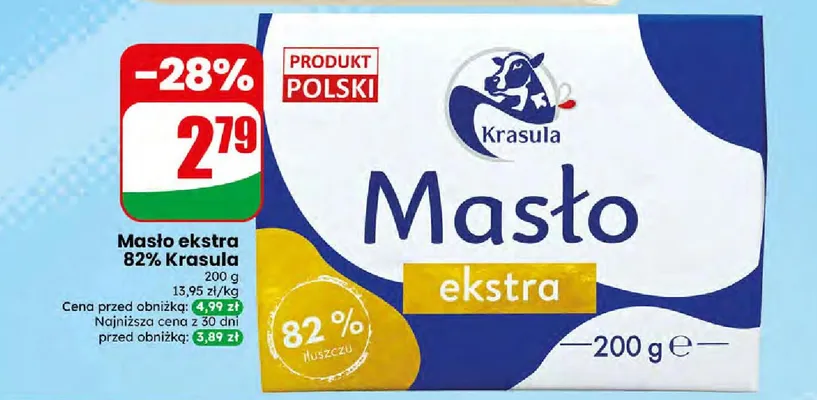 Masło ekstra 82% promocja w Dino