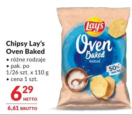 Chipsy Lay's Oven Baked wybrane rodzaje promocja w Makro