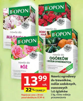 Nawóz ogrodowy do trawników, roślin ozdobnych, owocowych lub iglaków promocja w Auchan