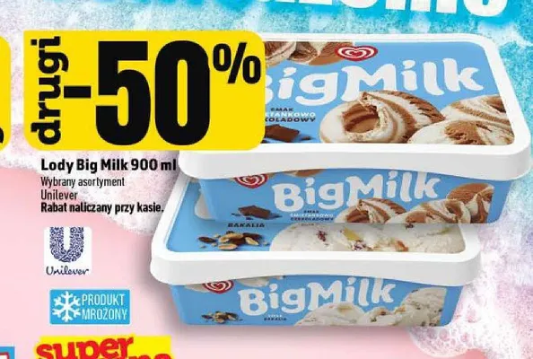 Lody Big Milk bakalia promocja w TOPAZ