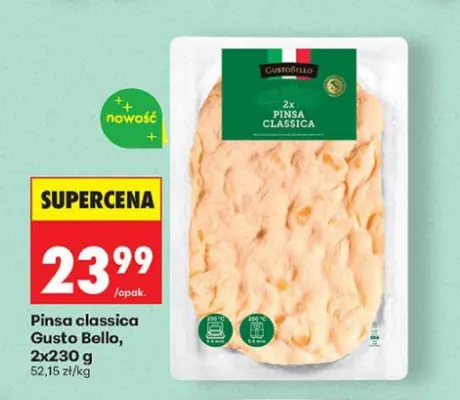 Pinsa classica Gusto Bello promocja w Biedronka