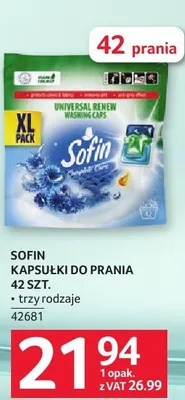 Kapsułki do prania Sofin 42 SZT. trzy rodzaje promocja w Selgros