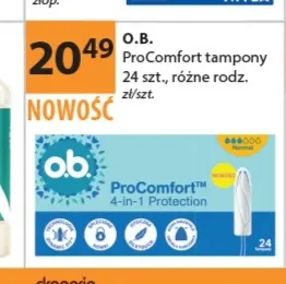 Tampony ProComfort o.b. promocja w Drogerie Laboo