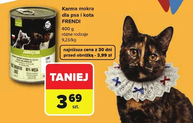 Karma mokra dla psa i kota Frendi z jagnięciną promocja w Carrefour Market