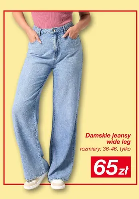 Jeansy damskie wide leg promocja w KiK