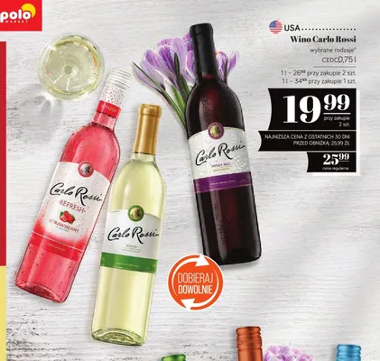 Wino wybrane rodzaje promocja w POLOmarket