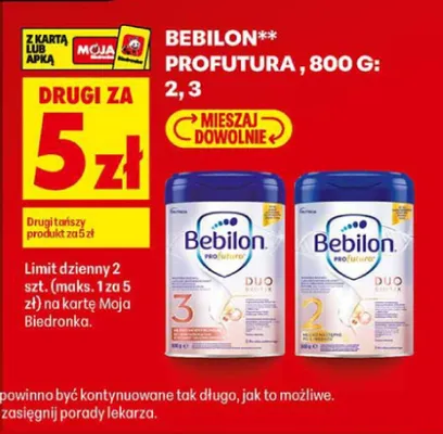 Mleko modyfikowane Bebilon Profutura promocja w Biedronka