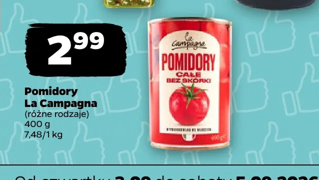 Pomidory La Campagna promocja w Netto